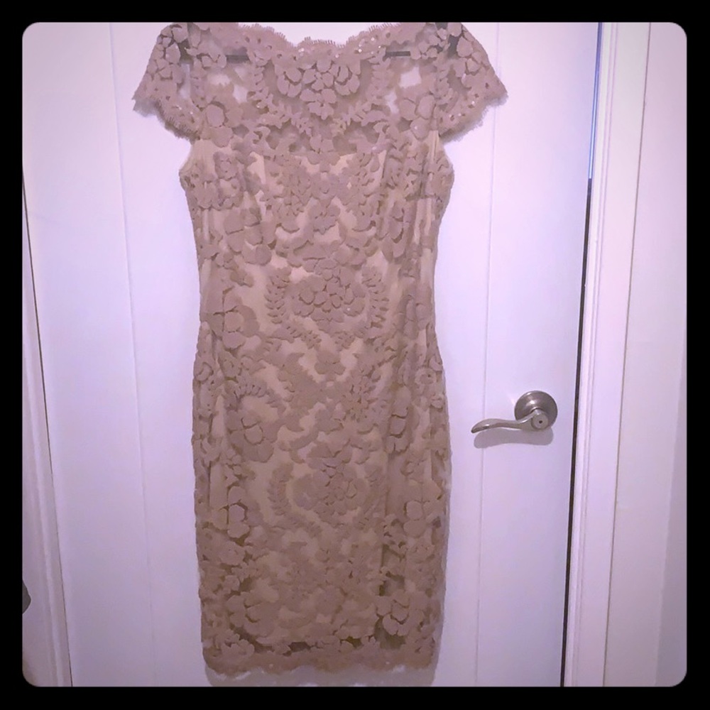 Tadashi Shoji Pailette Embroidered Cap Sleeve